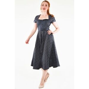 NWT Voodoo Vixen Ella Tartan Flare Dress